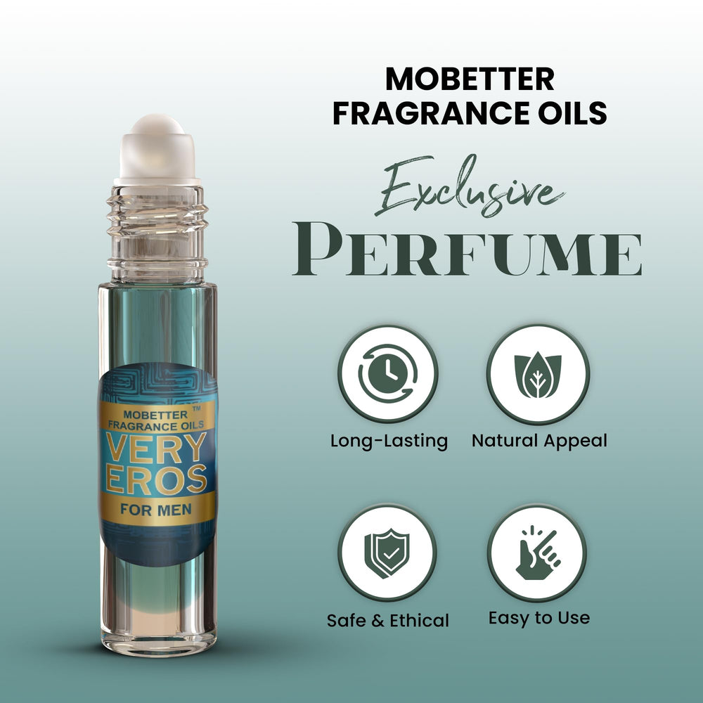 MOBETTER FRAGRANCE OILS Very Eros bottle texture highlights premium pure fragrance oil.
