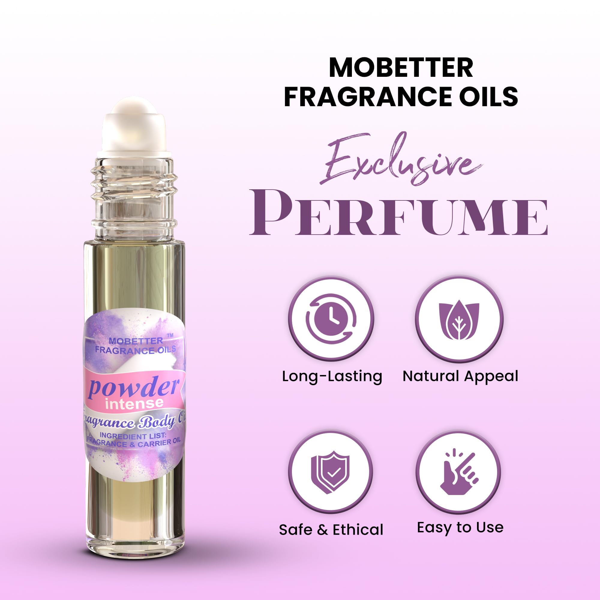 MOBETTER FRAGRANCE OILS powder-intense unisex-use suits daily wear for many lifestyles