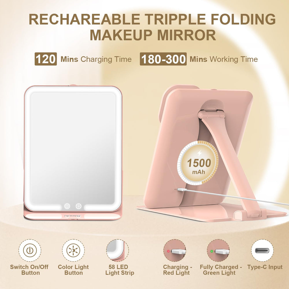 Mocado 58-LEDs illumination provides even, flattering illumination.