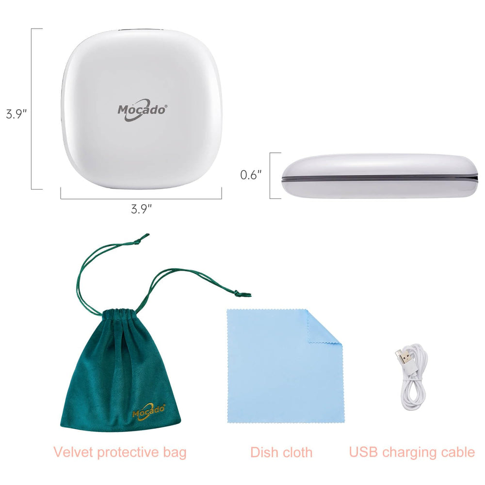 Mocado compact LED mirror 1X view for overall makeup inspection