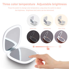 Mocado compact LED mirror dimmable light showing color temperature options
