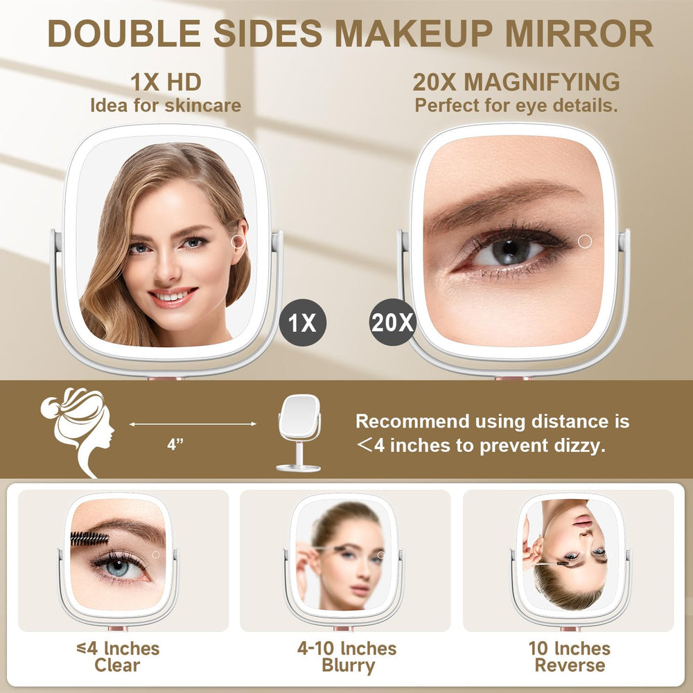 Mocado makeup mirror 360° rotation demonstrates versatile angles