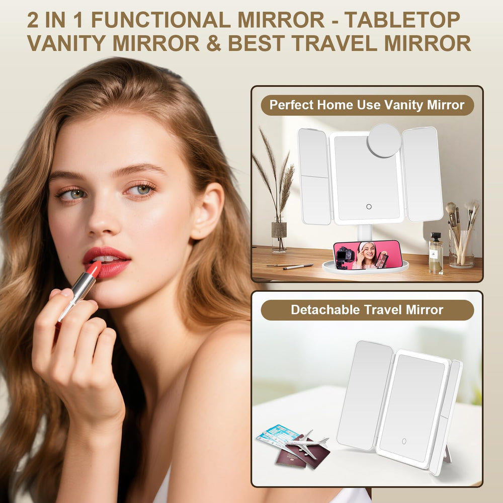 Mocado makeup mirror 7X magnification for precise brow shaping