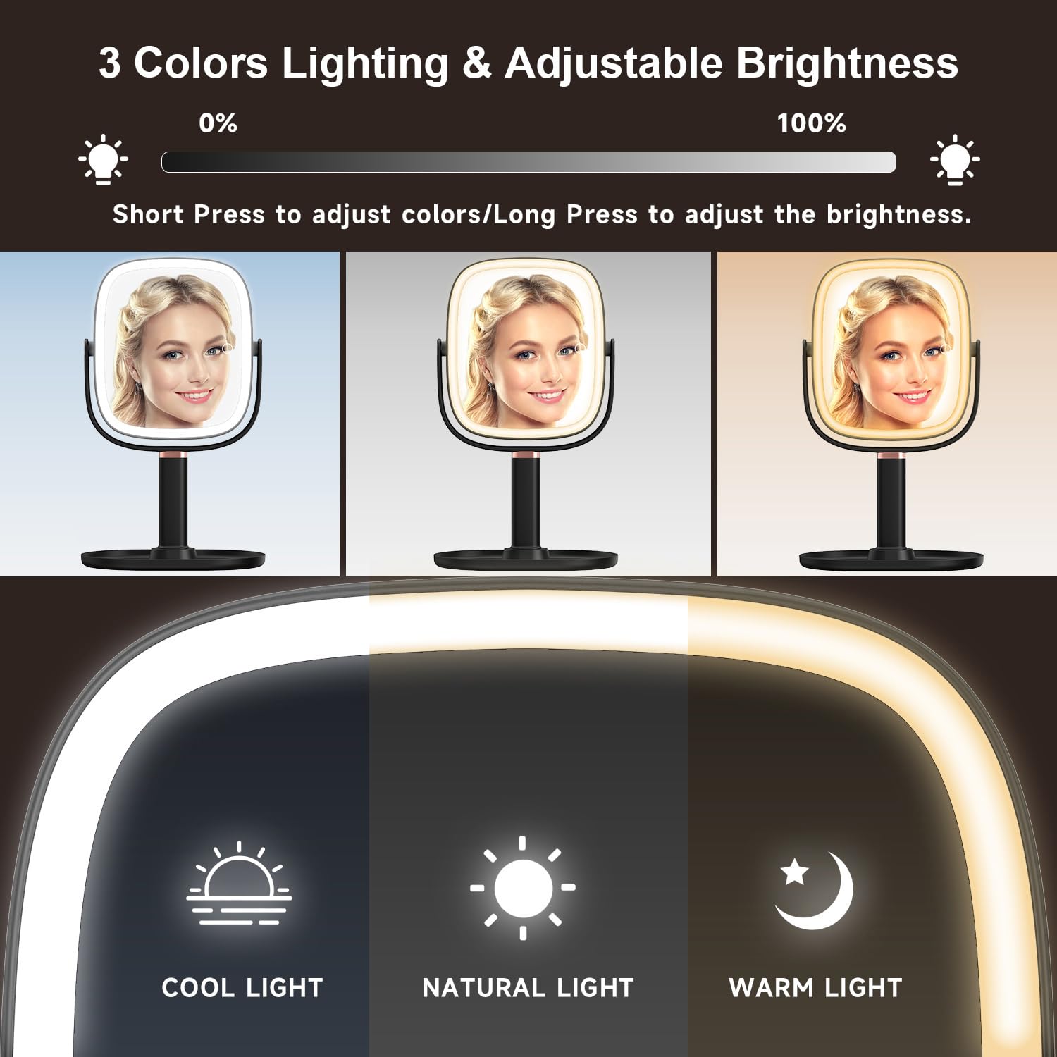 Mocado makeup mirror storage base keeps cosmetics organized within reach.