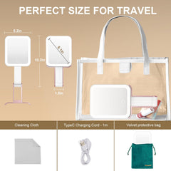Mocado travel makeup mirror 1x HD side for overall makeup check