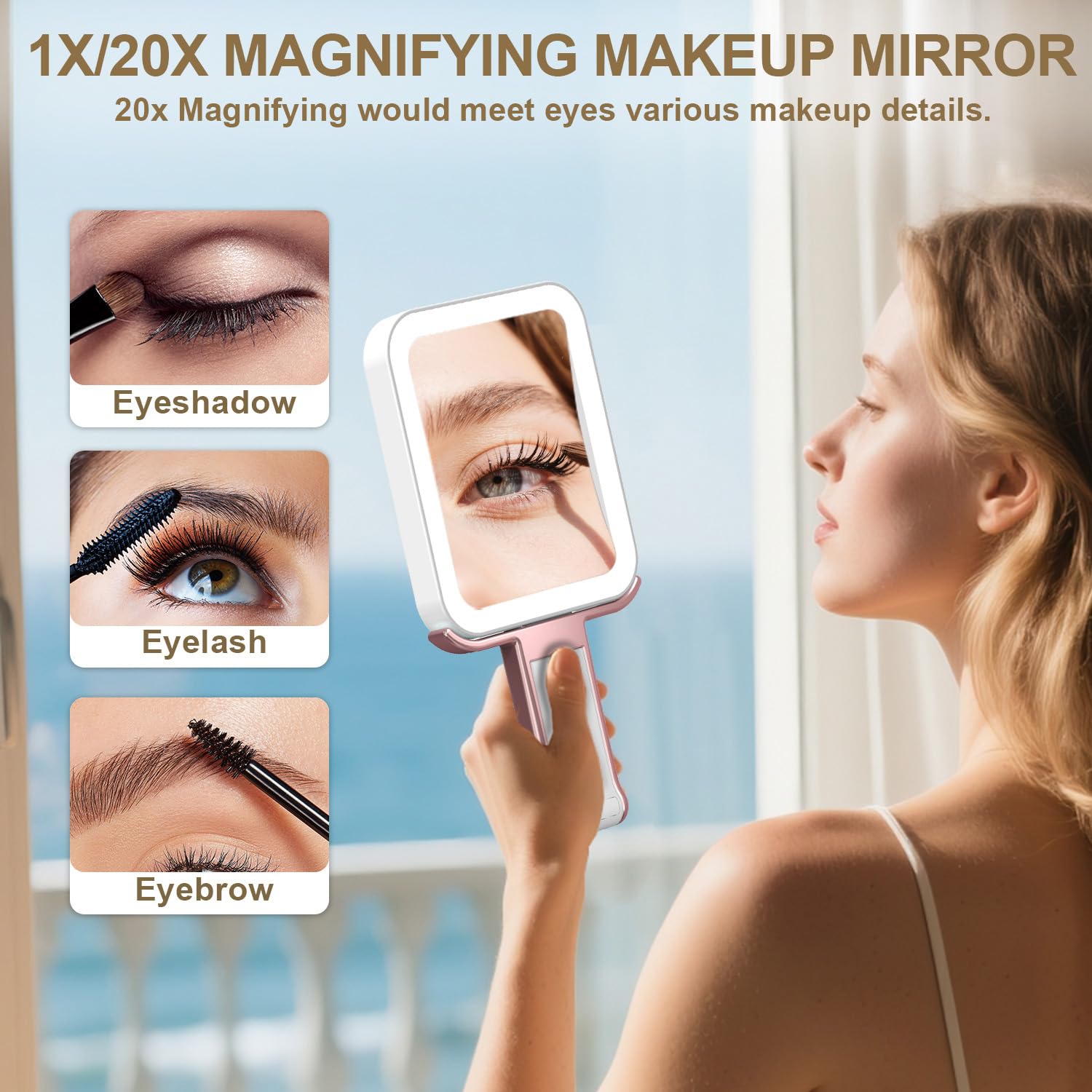 Mocado travel makeup mirror 20x magnification for detail work