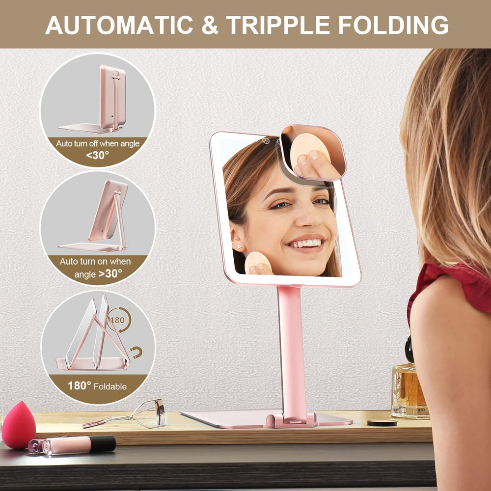 Mocado mirror folded compactly for easy handbag storage