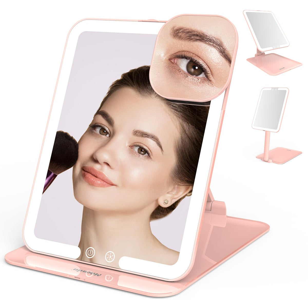 Mocado travel makeup mirror light-on for on-the-go illumination.