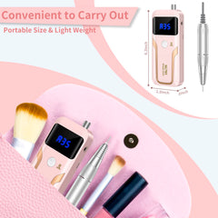 MOCOWIND nail drill LCD display provides speed and direction at a glance.