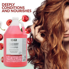 MODA Cherry Shampoo pump dispense image for easy family-sized use
