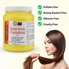 MODA Cholesterol Cream texture close-up shows rich, creamy conditioning that nourishes hair