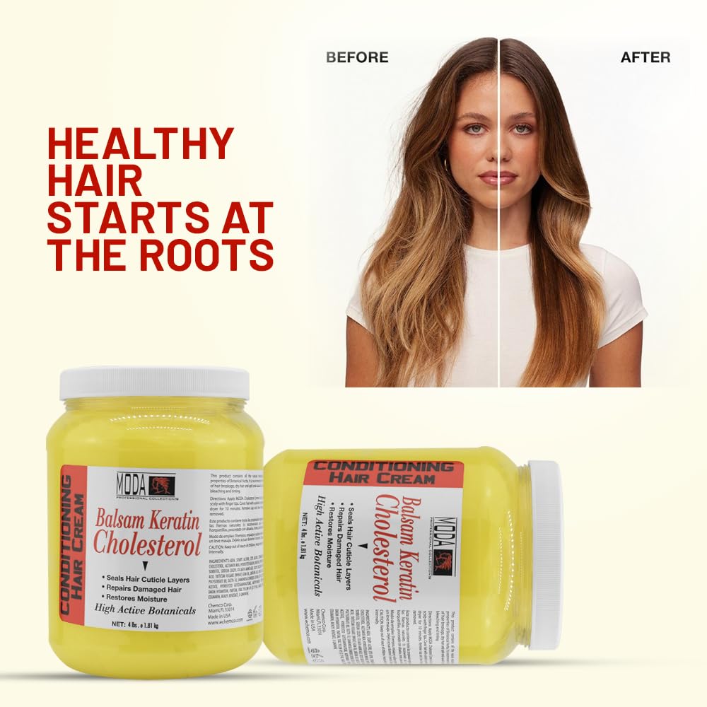 MODA Cholesterol Cream tub open reveals generous 64 oz jar for family use