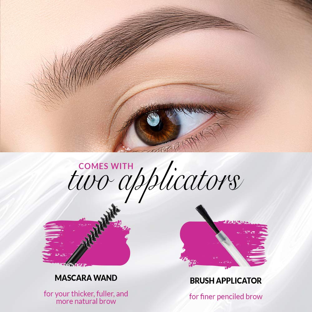 Model in a Bottle Eyebrow Sealer with brush applicator for precise, refined brows.