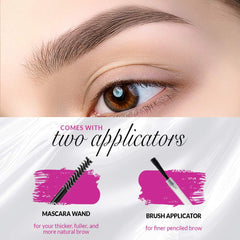 Model in a Bottle Eyebrow Sealer with brush applicator for precise, refined brows.