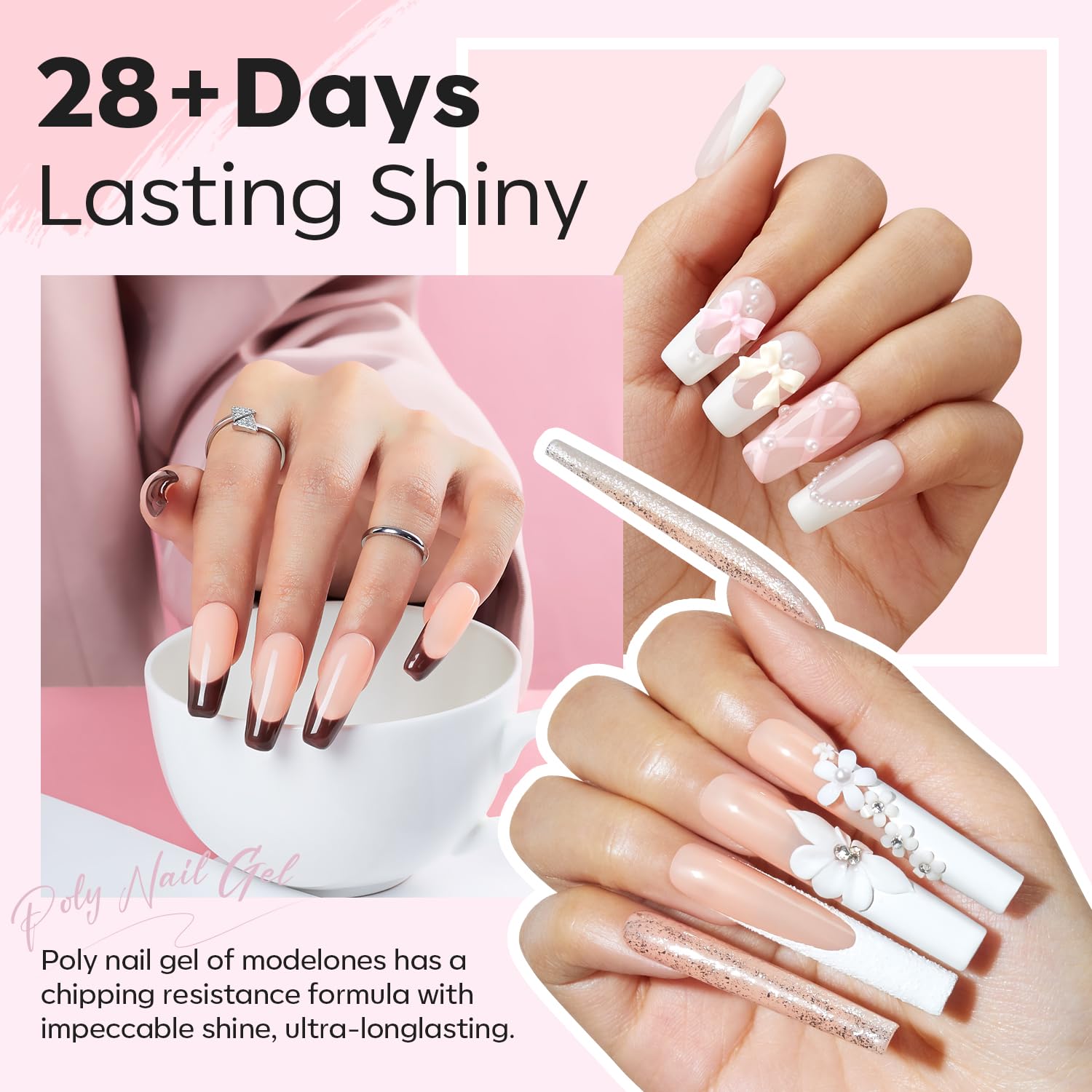 Modelones 48W nail lamp with fast cure settings for quick manicures.