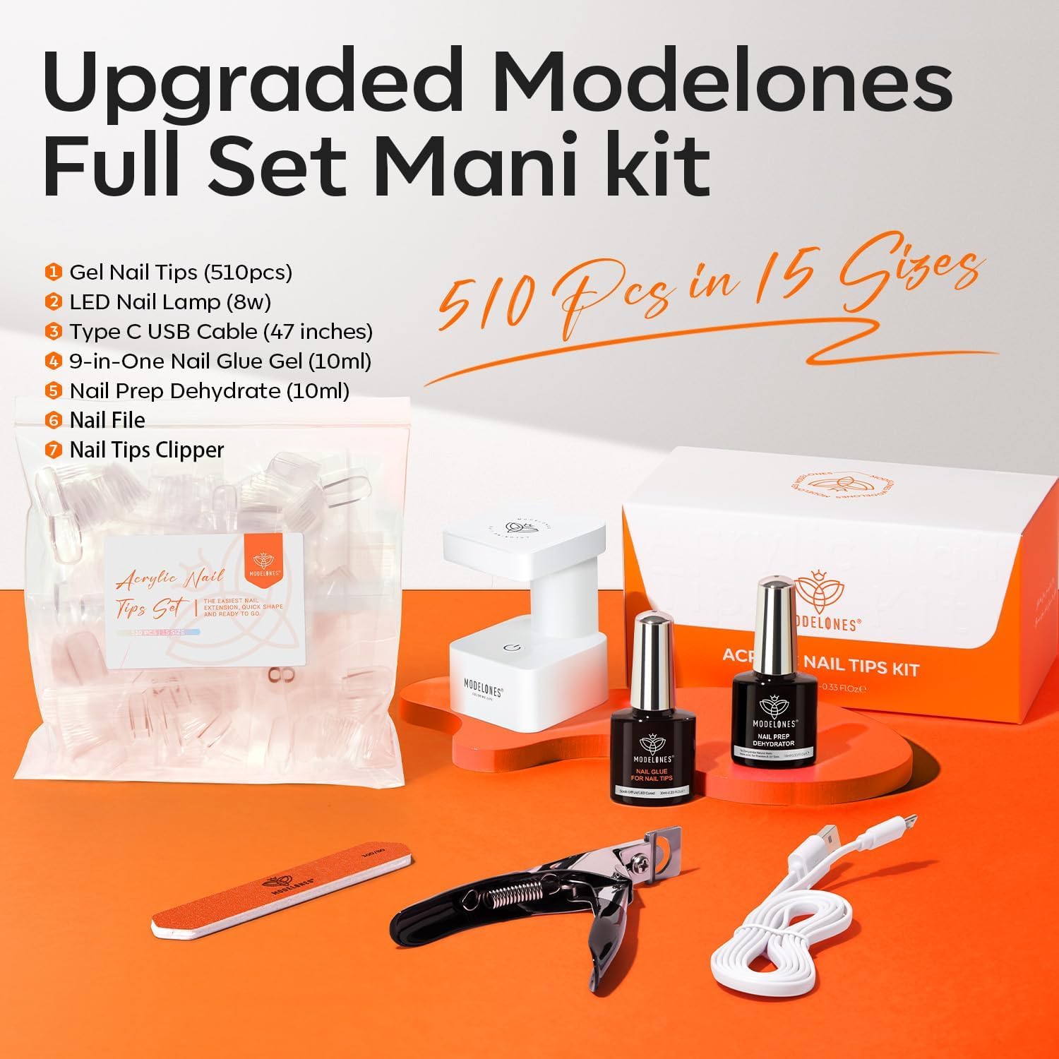 Modelones 9-in-one nail glue gel for versatile nail tasks.