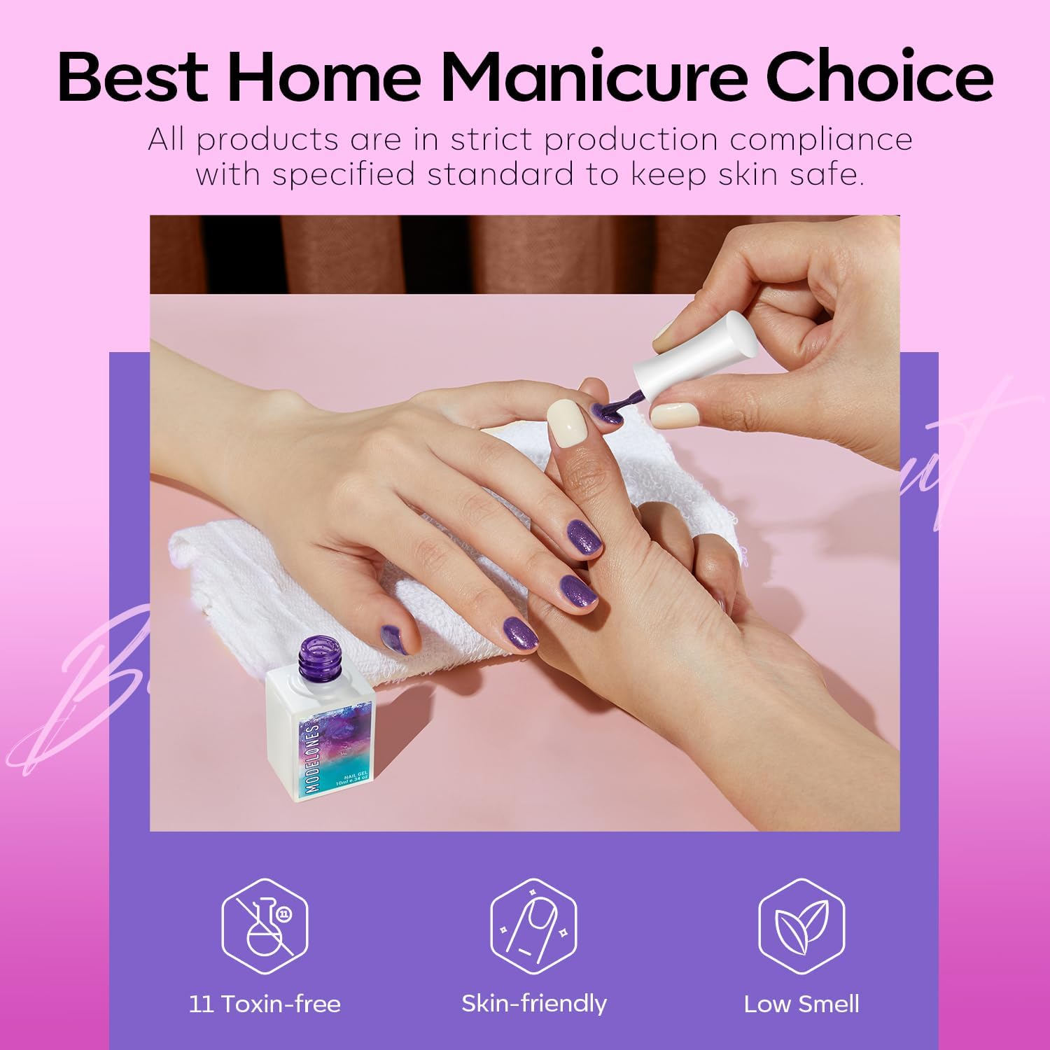 Modelones at-home nail art setup for DIY manicure sessions.