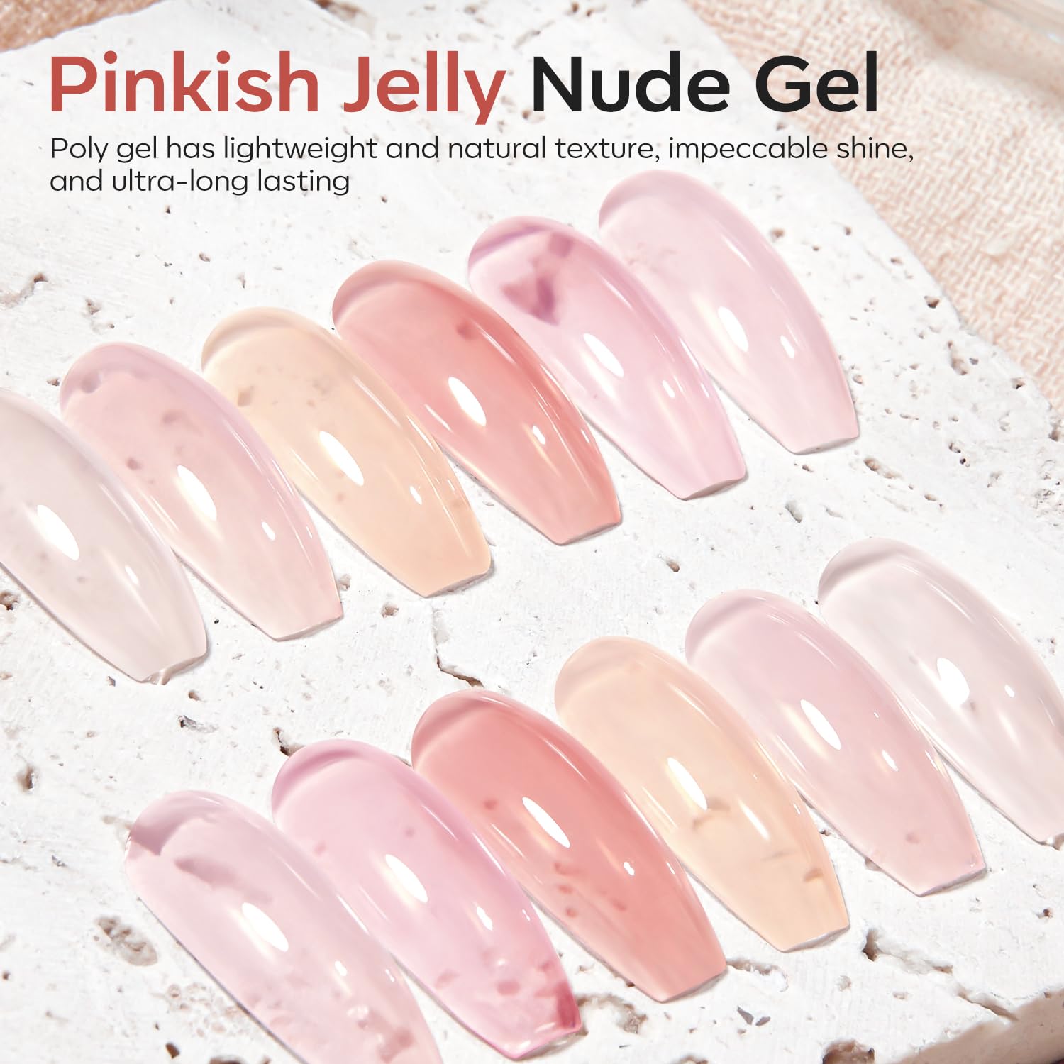 Modelones base and top coat set adds shine and durability.