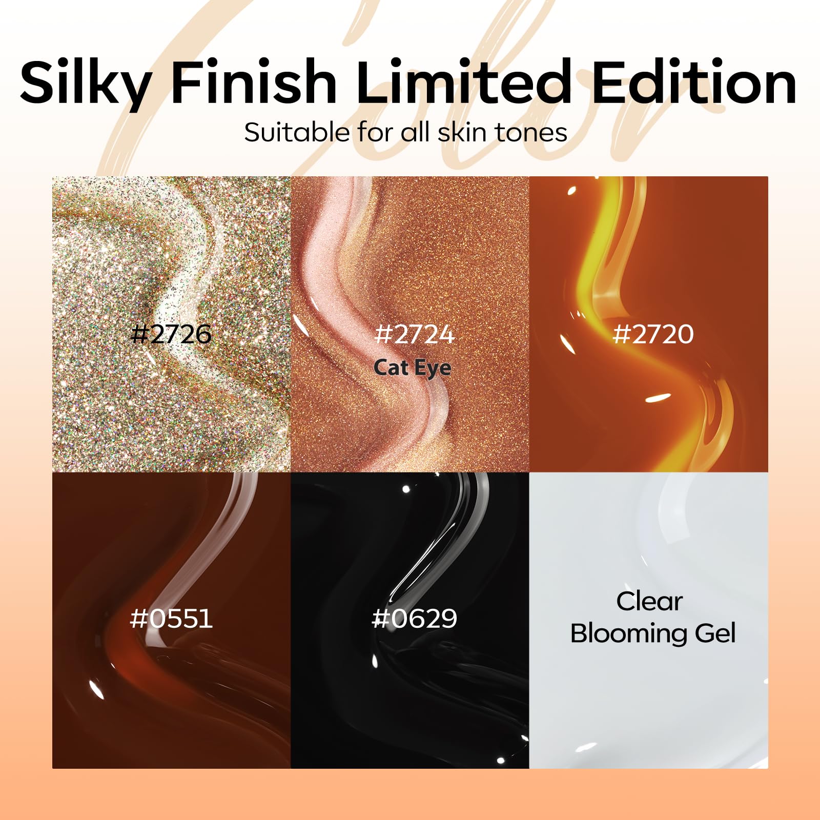 Modelones black gel polish for dramatic manicure
