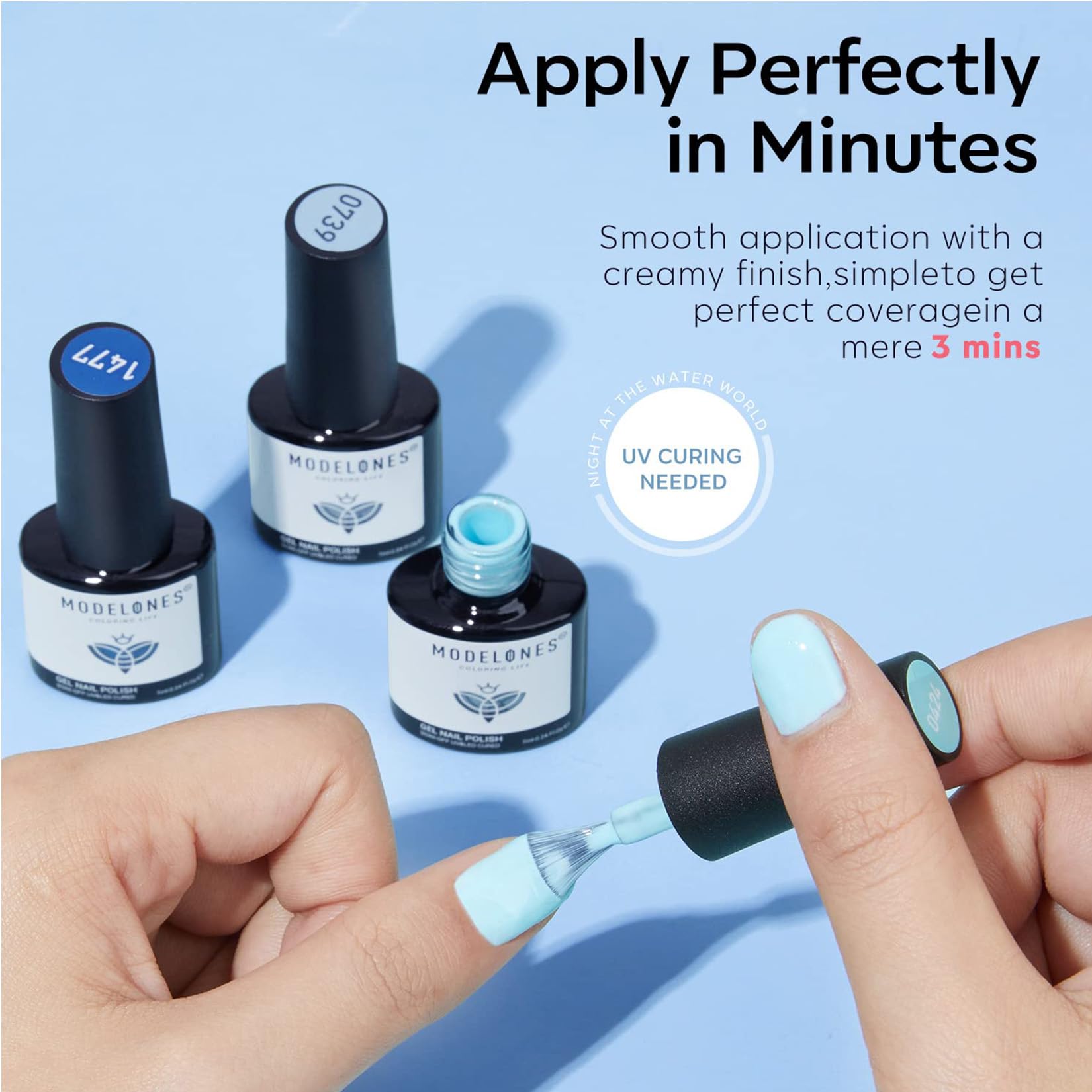 modelones blue gel nail polish set navy blue deep tone for bold look