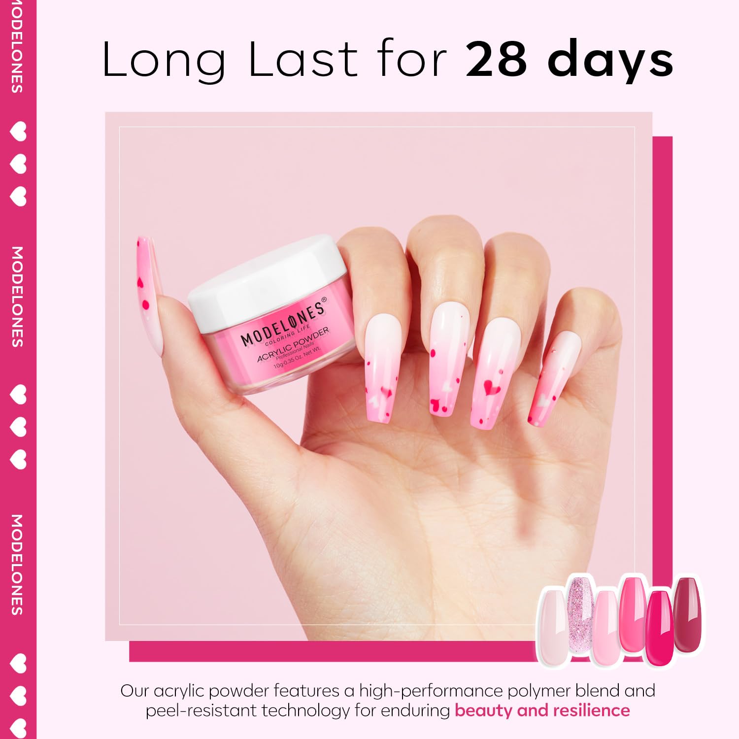 Modelones bubble-free application focus demonstrates easy, even coverage with durable results