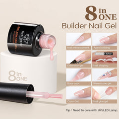 Modelones Builder Nail Gel delivers a glossy finish for salon-like shine