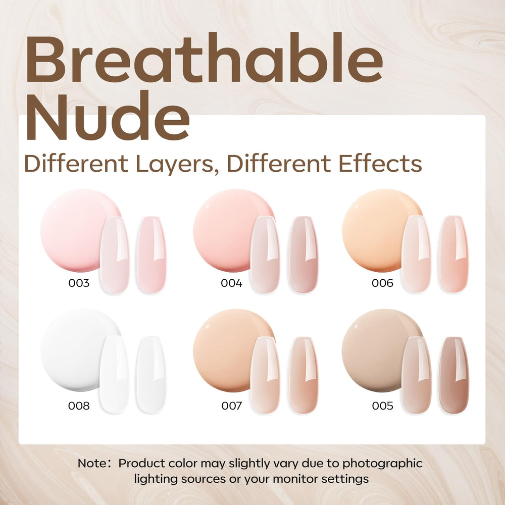 Modelones nude-brown pink gel shades offer versatile nude tones for any look