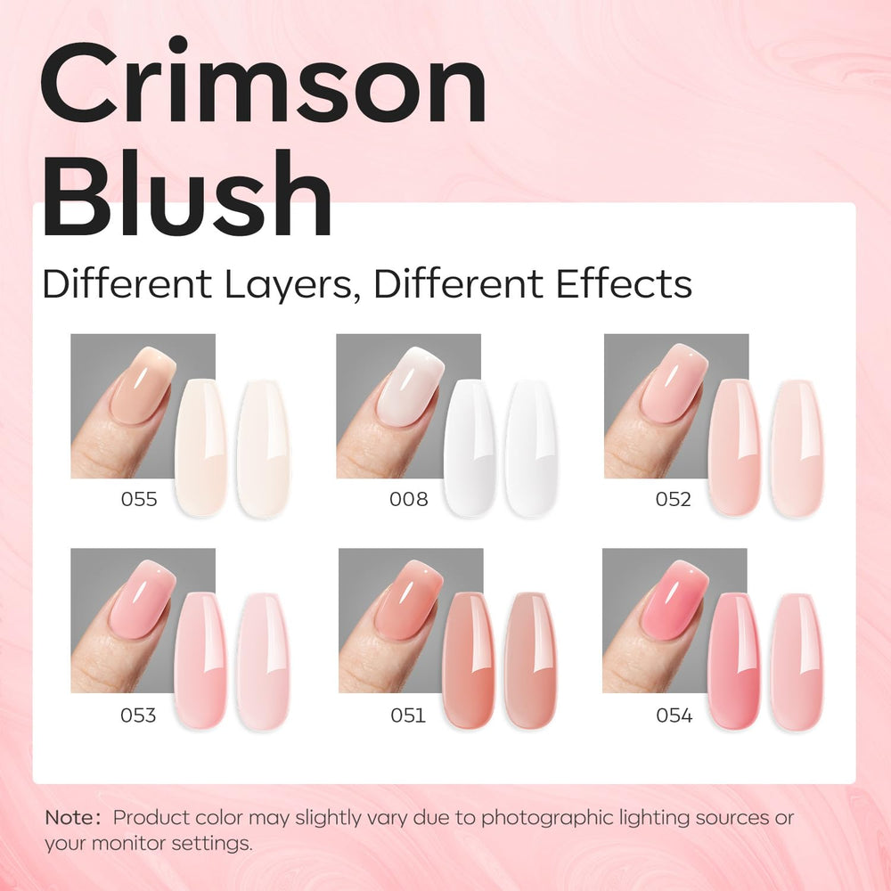 modelones gel bottles closeup shows pink nude colors for versatile daily nails