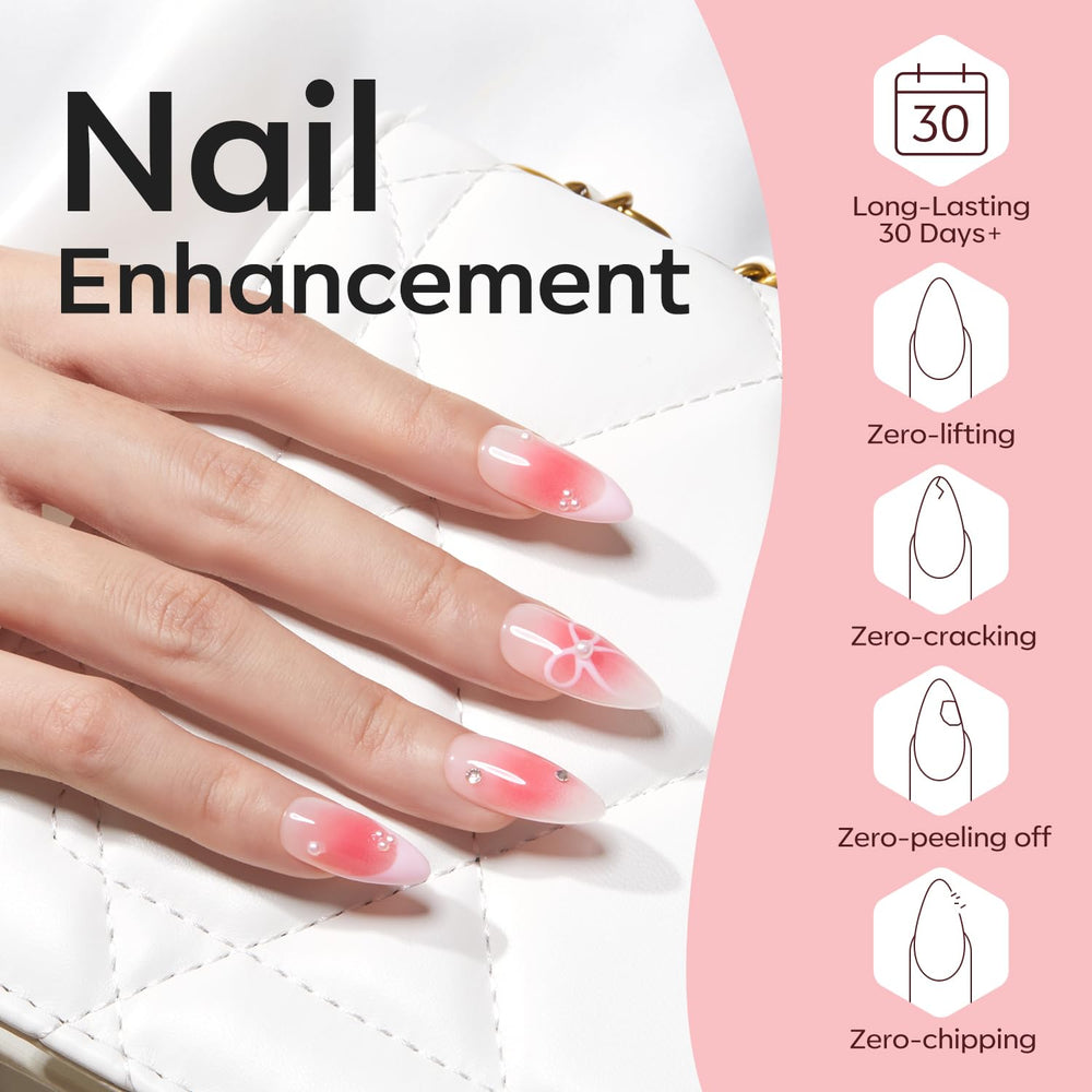 modelones finished nails display bright shine and strong, feather-light feel
