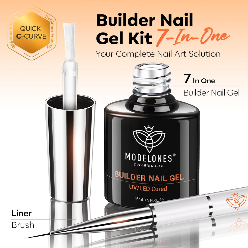modelones thickening base gel demonstrates durable structure and feather-light feel.