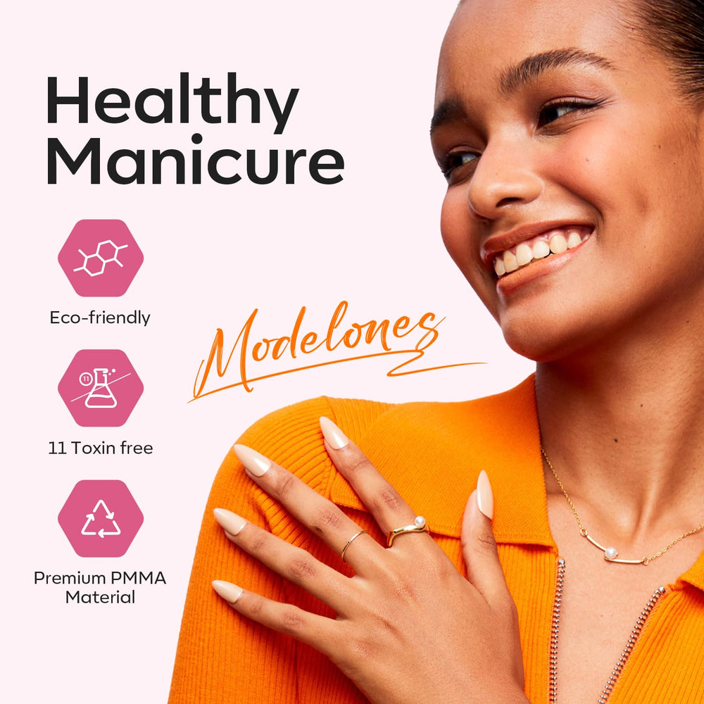 Modelones care guide reminding users to perform a skin test before use.