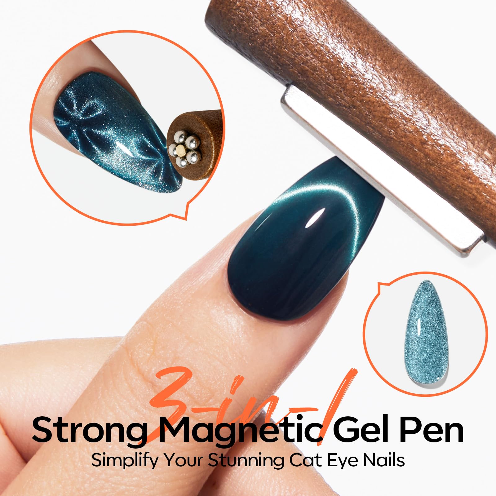 Modelones cat eye magnet flower head creates floral cat eye styles at home
