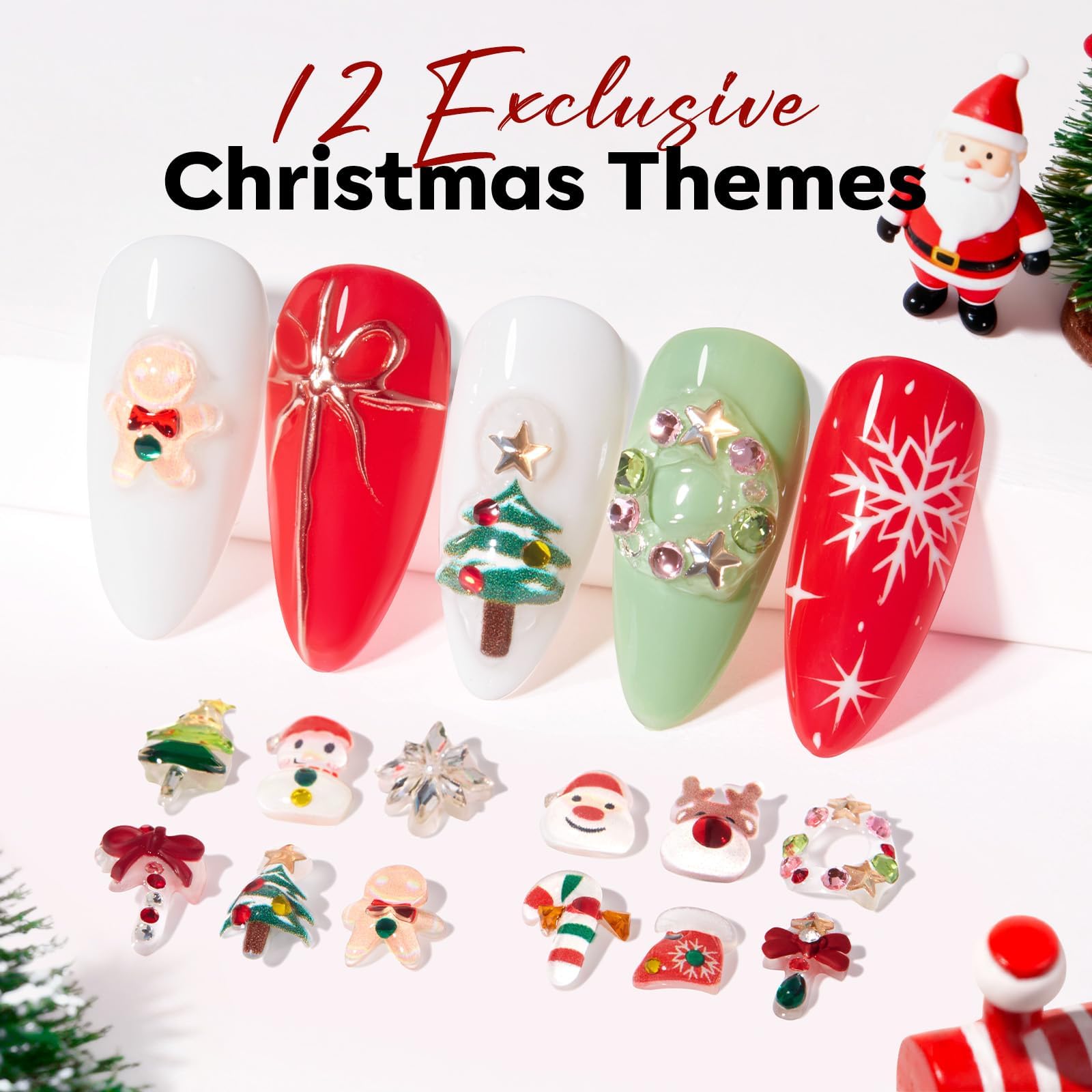 Modelones gingerbread man charm for cute holiday nails.