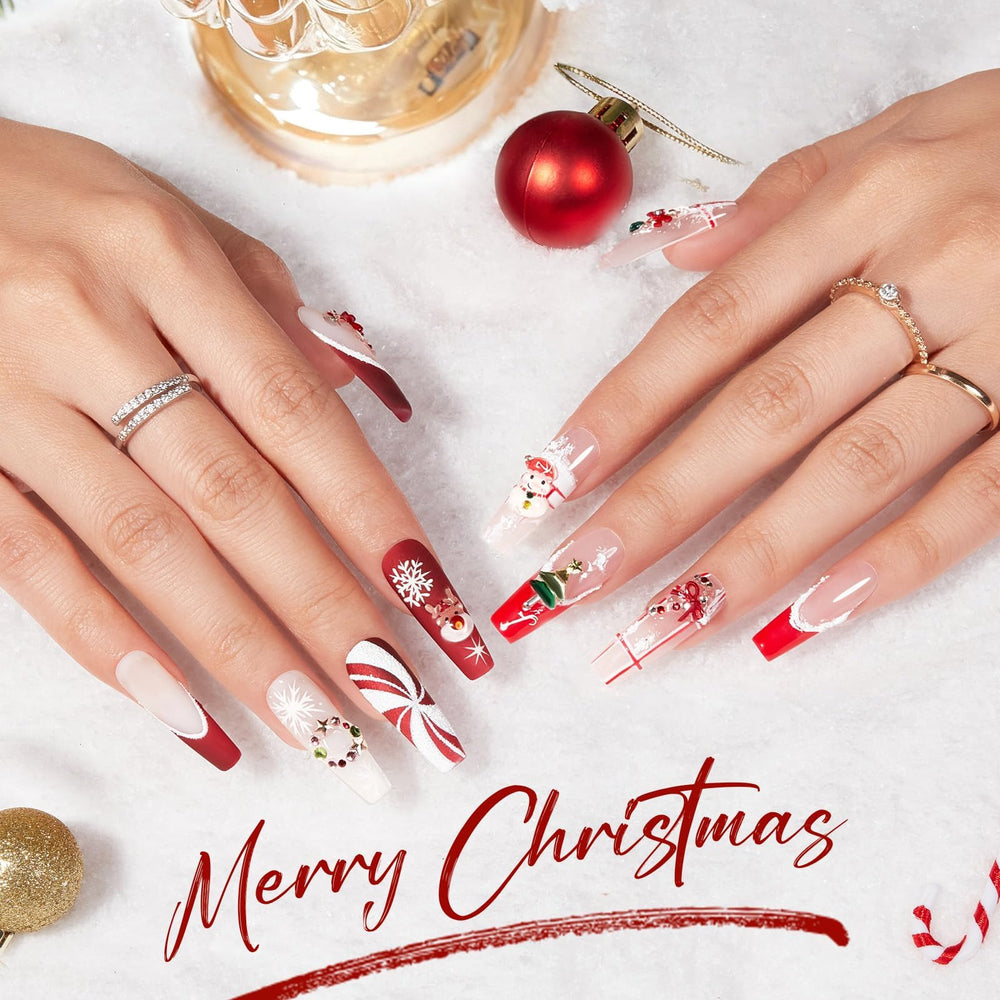 Modelones snowflakes charm for winter nail art ideas.