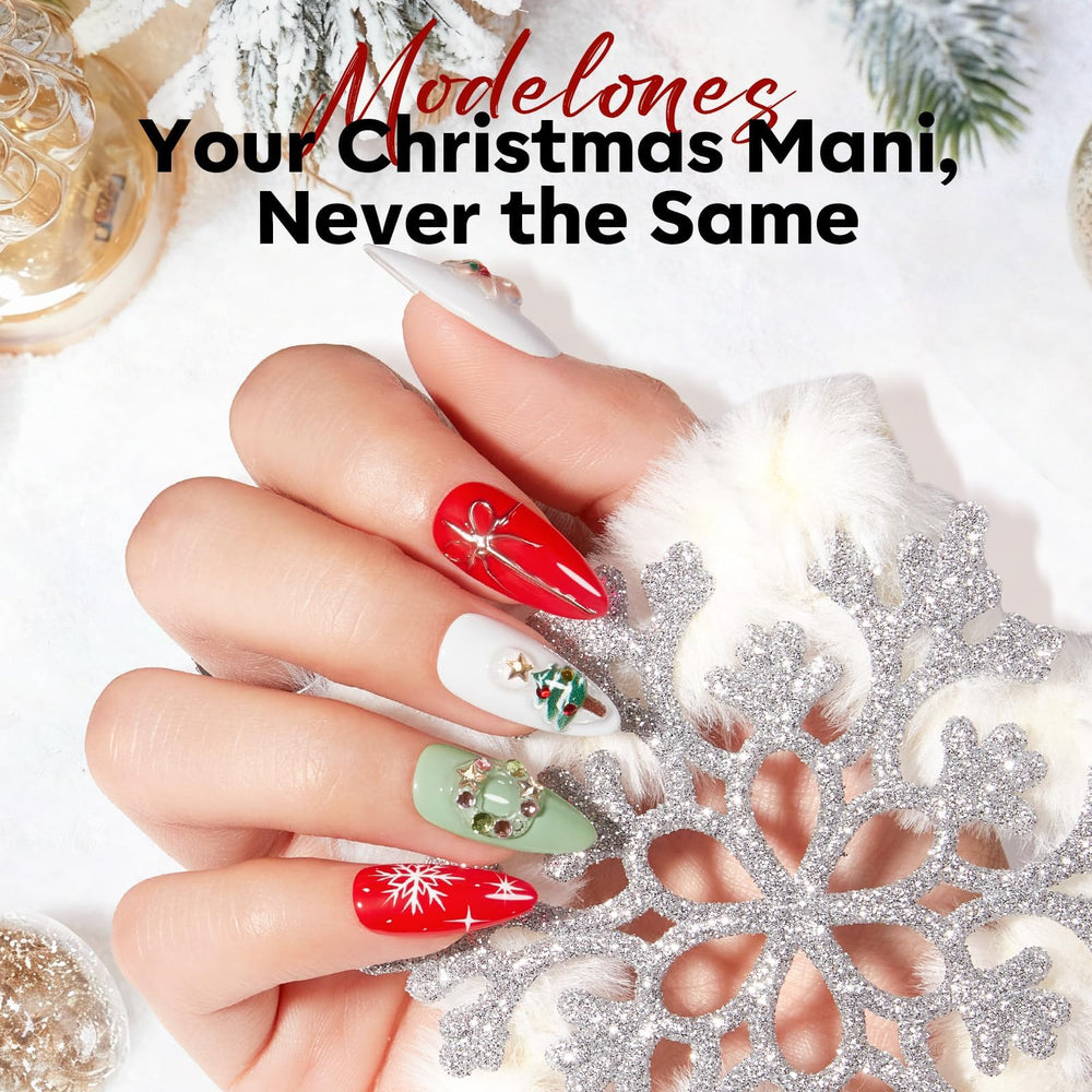 Modelones snowman charm for playful seasonal nails.