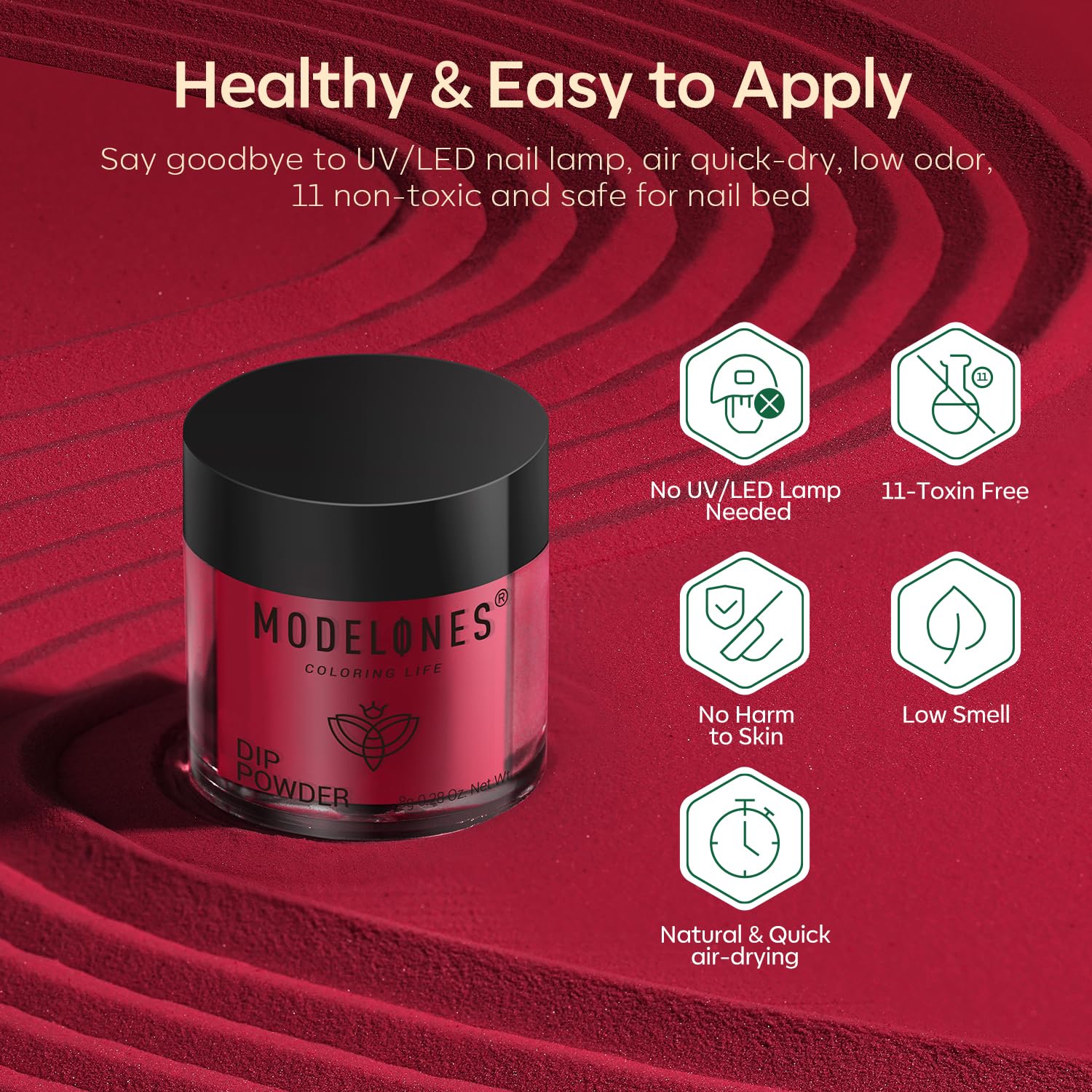 Modelones packaging evokes holiday gifting and seasonal nail ideas