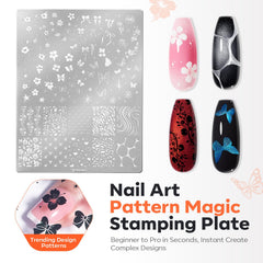 Modelones chrome powder palette adds shimmering finish to designs.
