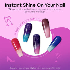 Modelones color-changing polish blue swirl shows temperature-reactive shade on swatches.