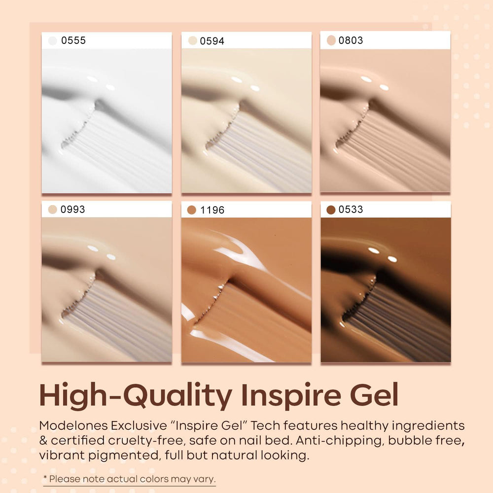 Modelones color window design helps pick shades quickly during at-home manicures.