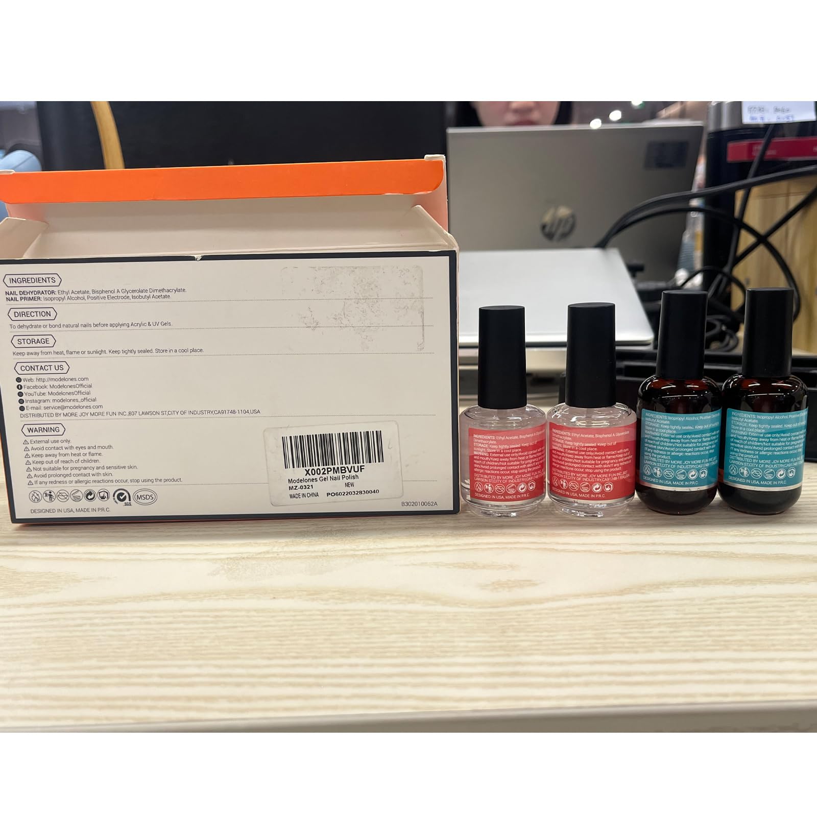 Modelones safety-warning highlights skin test and precautions for safe use.