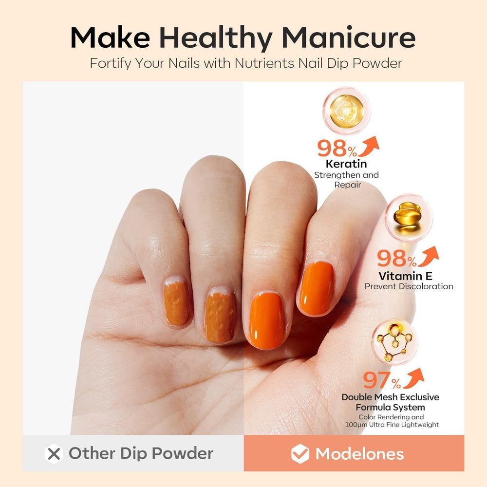 Modelones dip powder for events helps create party-ready nail art.