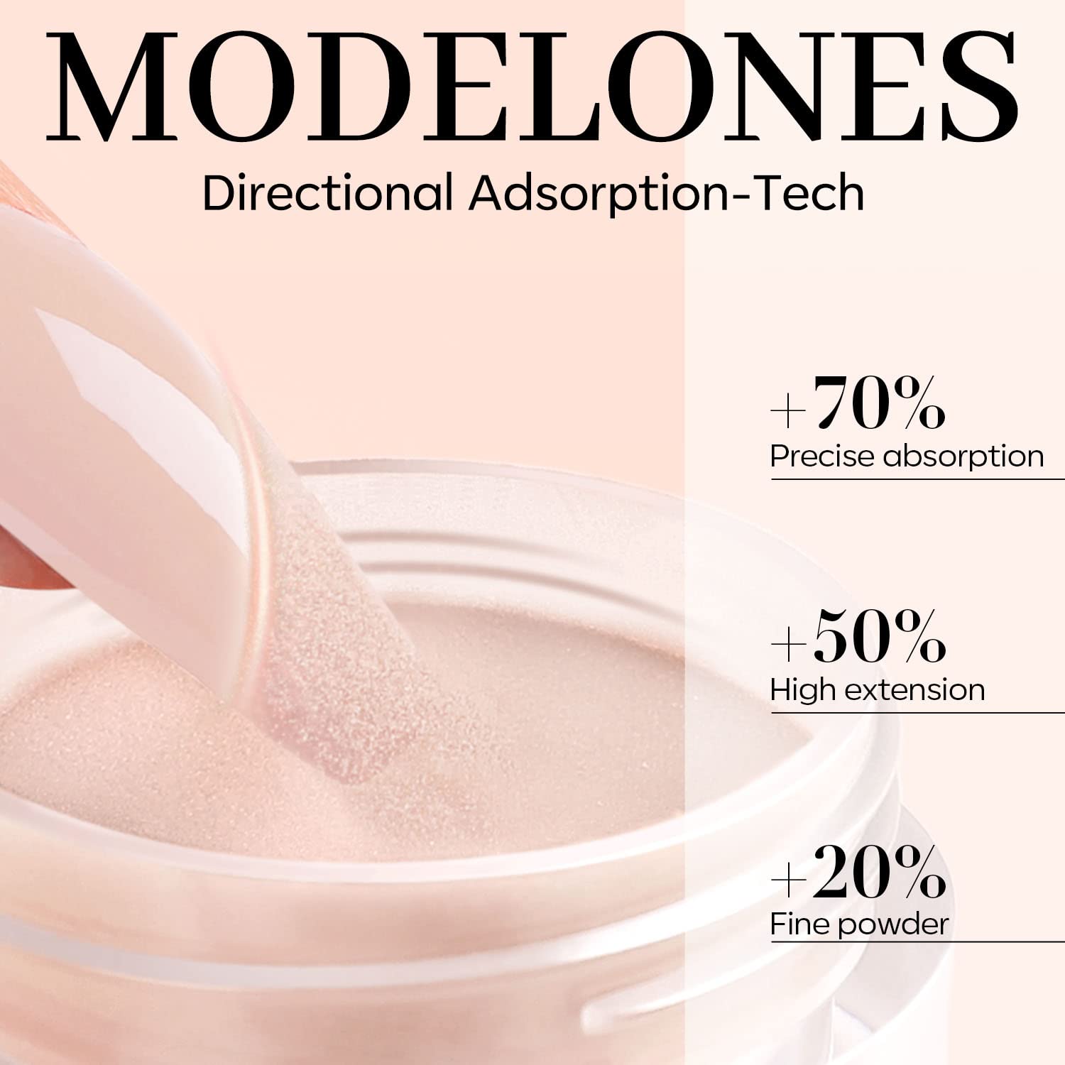 Modelones 1oz capacity label highlights generous supply for multiple manicures