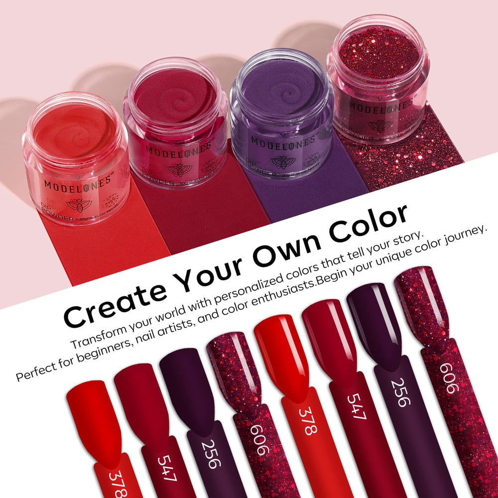 Modelones dip tools kit with brush and file for easy at-home manicure setup
