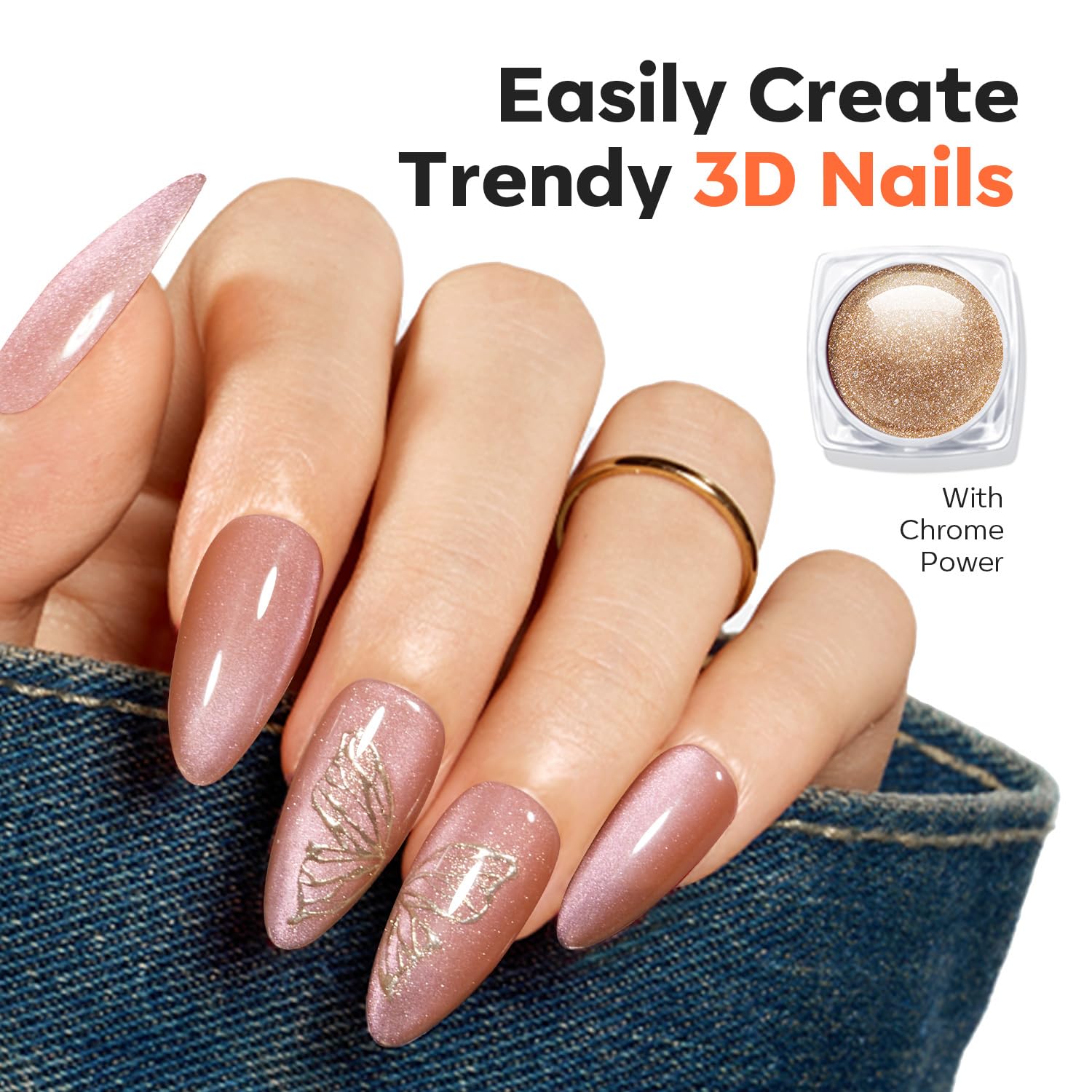 Modelones dual-ended nail art brush enables delicate patterns.