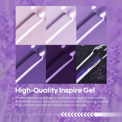 Modelones easy-glide brush close-up enabling smooth at-home nail applications.