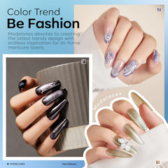 Modelones easy-glide gel brush helps smooth, even nail polish application.