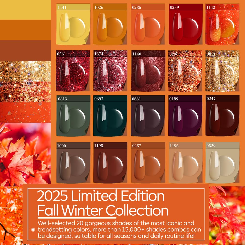 Modelones fall winter gel polish swatches highlight versatile hues for seasonal manicures