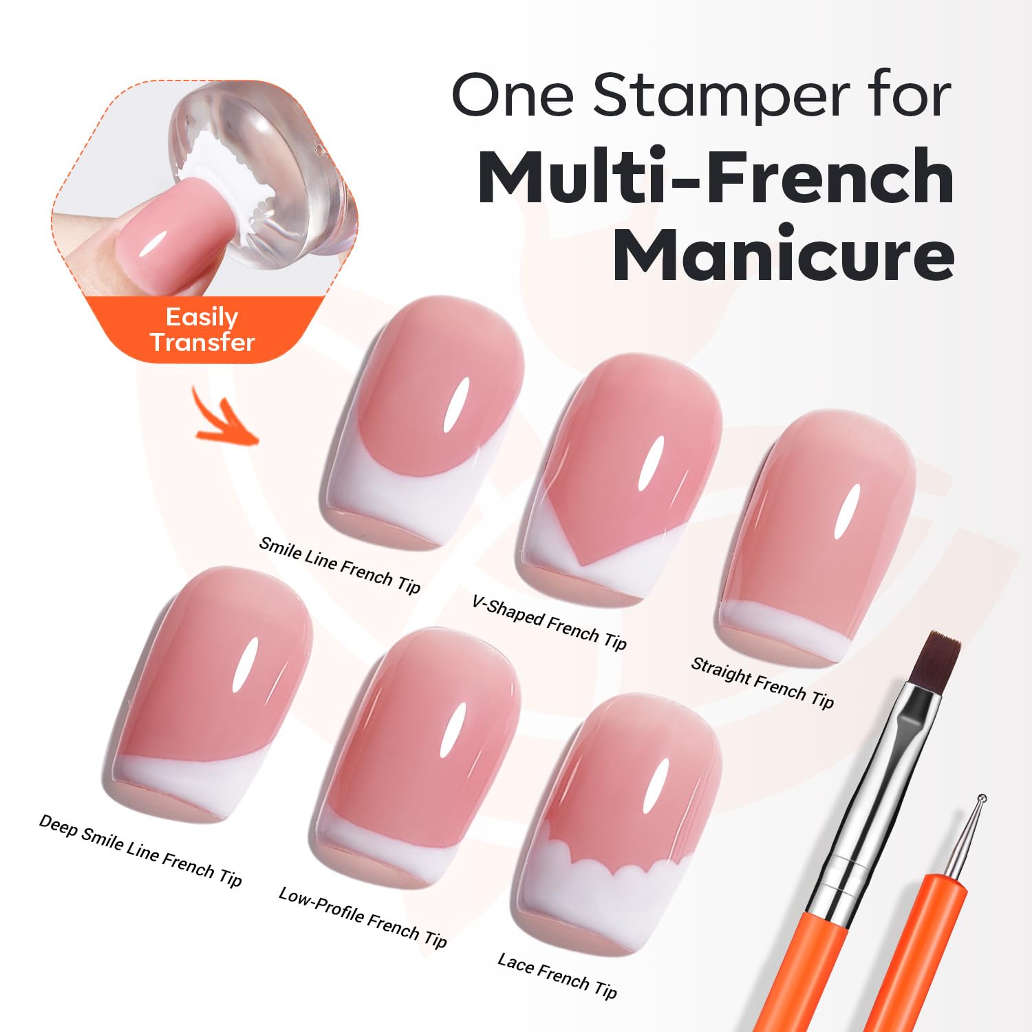 Modelones French tip stamper with two heads delivers precise tips.