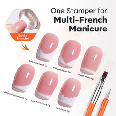 Modelones French tip stamper with two heads delivers precise tips.