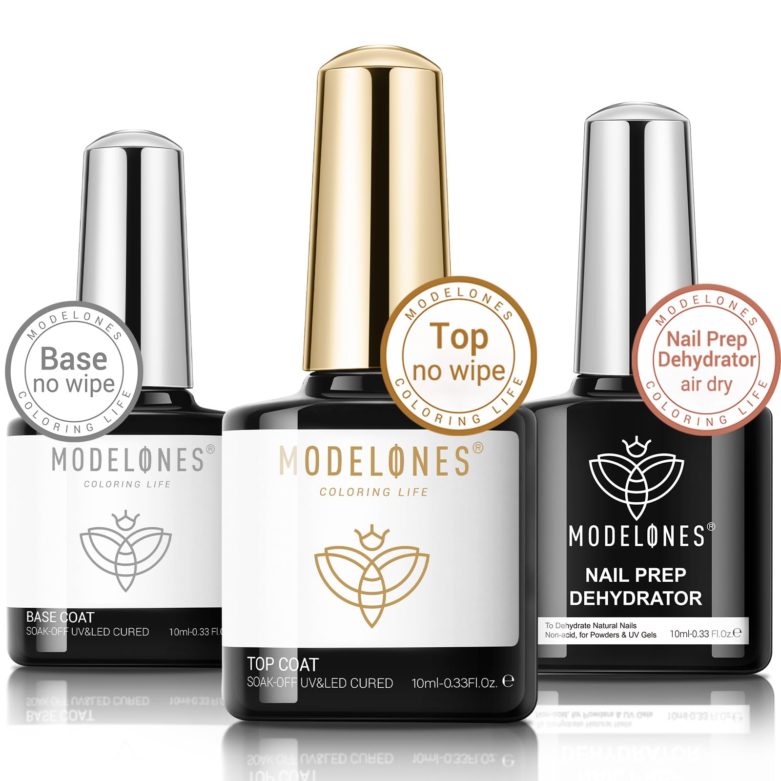 modelones gel base coat bottle provides smooth foundation for long-lasting nail art